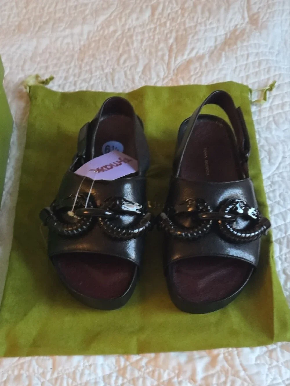 Tory Burch Black  Slingback Womens Sandals NWB